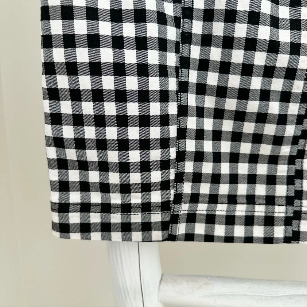 NWT Free People Modern Femme Black/White Gingham Mini Skirt Size 8